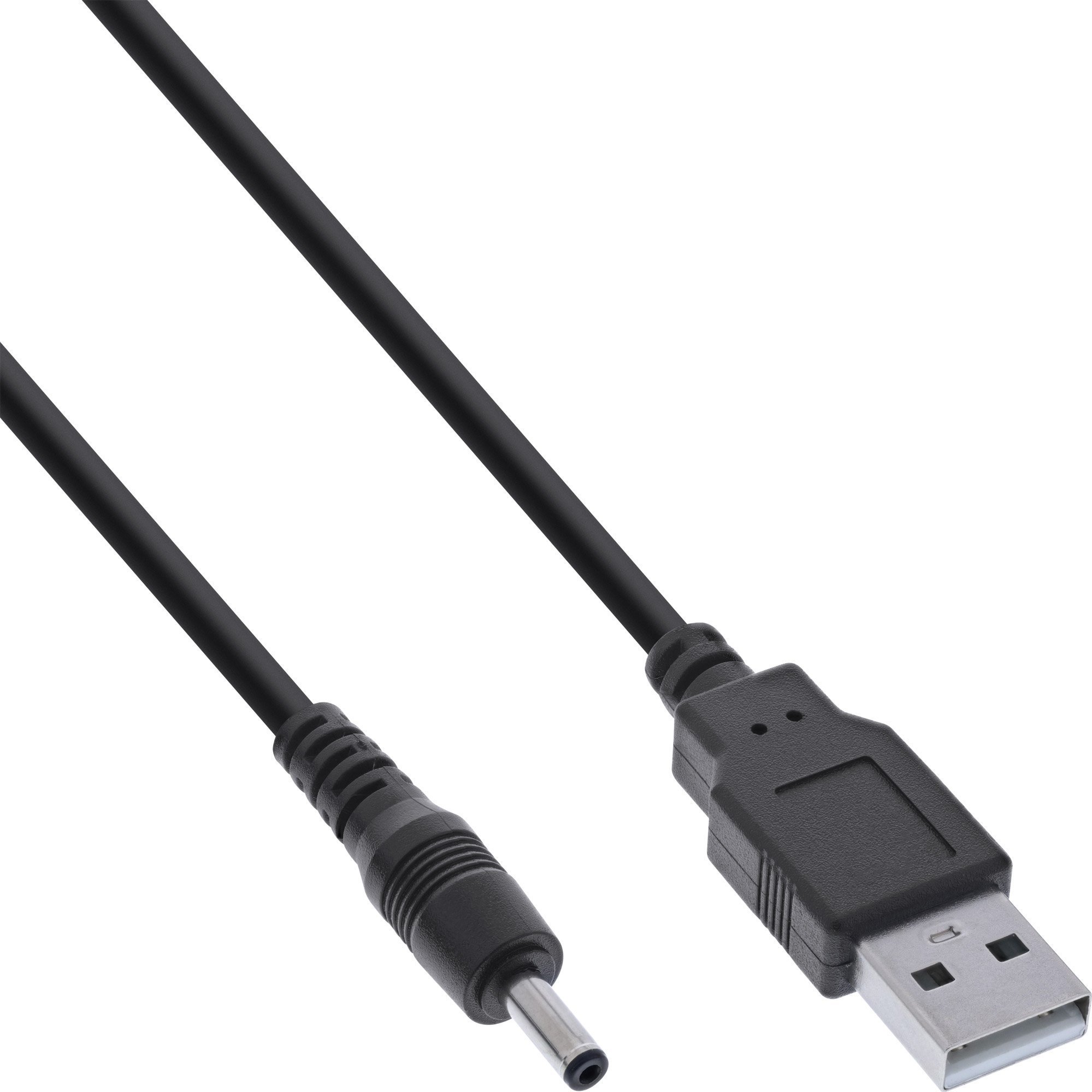 Кабел за напојување InLine 26806C, УСБ А во ДЦ 3.5 x 1.35 mm, 3 A, 3 m, црн