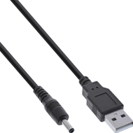 Кабел за напојување InLine 26806C, УСБ А во ДЦ 3.5 x 1.35 mm, 3 A, 3 m, црн