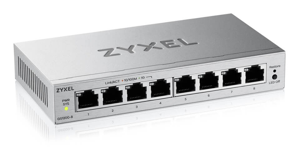 Switch rrjeti ZYXEL GS1200v3, 8 porta Gigabit, Web Managed, i zi