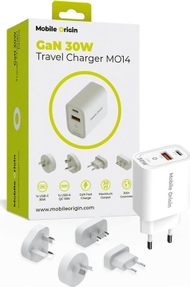 Karikues udhëtimi MO14 GaN, 30W, USB C dhe USB A, i bardhë