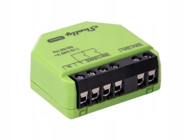 Dimmer ndriçimi Shelly DALI Gen3, 110240V, për llamba DALI, jeshil