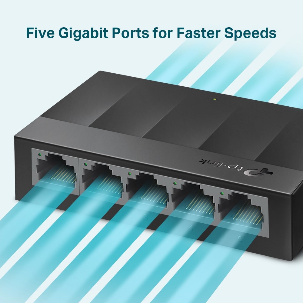 Switch rrjeti TP-Link LiteWave LS1005G, 5 porta GB , plastik, i zi