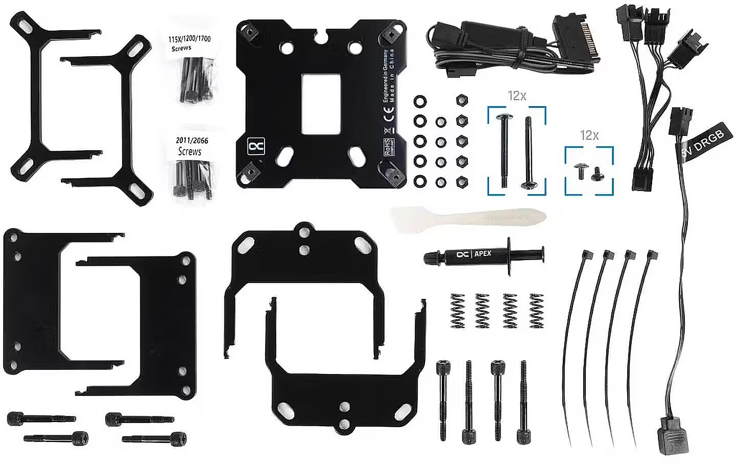Ftohës uji AiO Alphacool Eisbaer 360 Aurora 1.1, radiator 360mm, ARGB, i zi