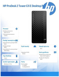 Kompjuter desktop HP ProDesk 2 Tower G1i, Intel Core i5-14400, 16GB RAM, 512GB SSD