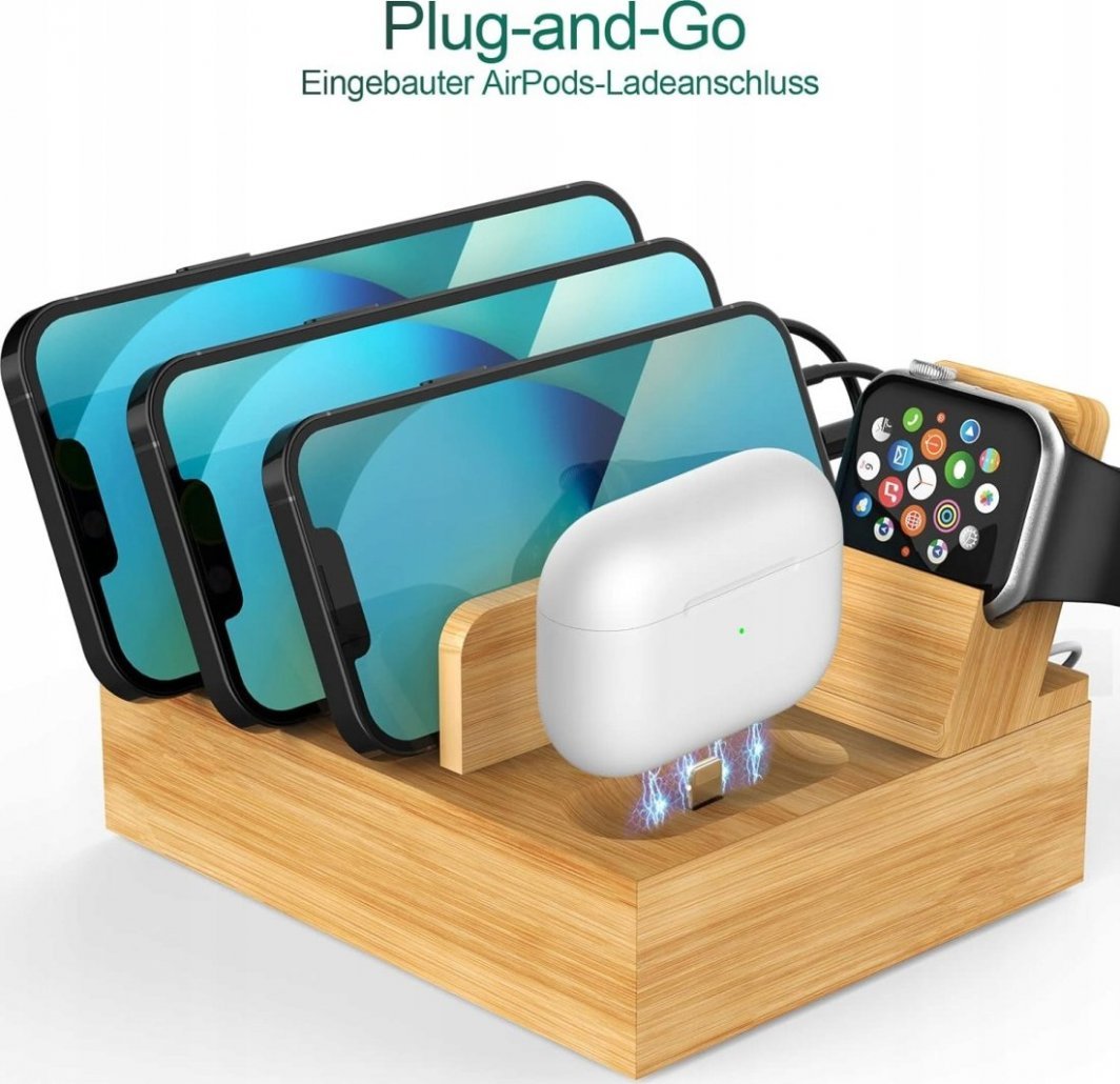 Stacion karikimi Easypix GoXtreme Vision 4K Impulse 4K, karikon 2 bateri, hyrje USB 5V 1A, ngjyrë druri