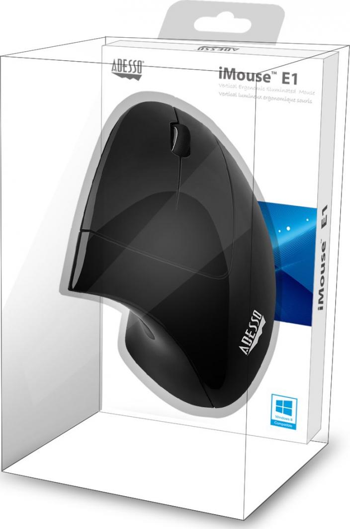 Maus Spire Ergonomic, me kabllo, USB, i zi