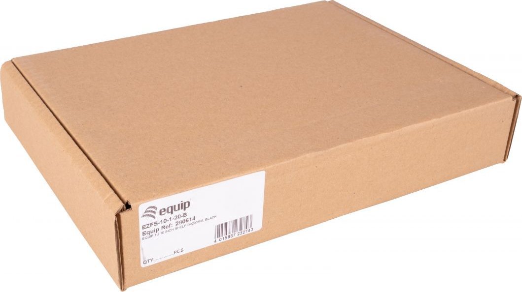 Rafte i fiksuar LevelOne Equip 280614 EZFS-10-1-20-B, 1U, 200mm, i zi