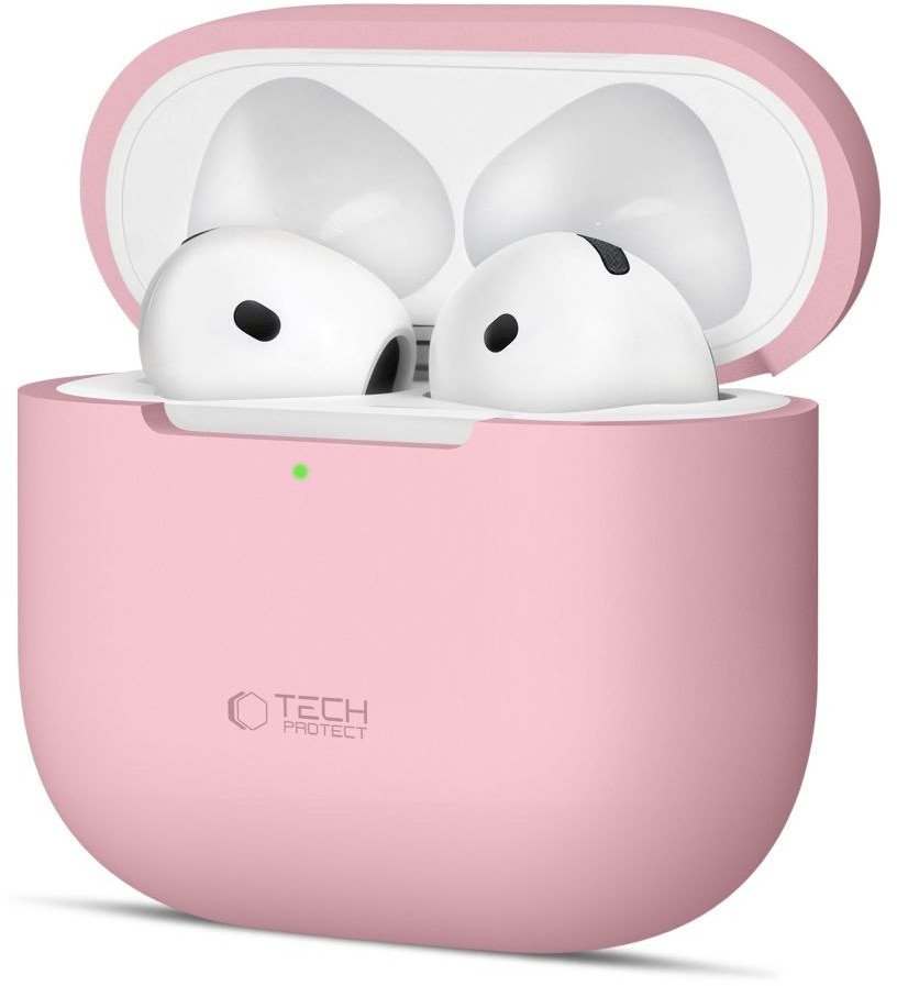 Mbulesë silikoni Tech-Protect për Apple AirPods 4, Dusty Pink