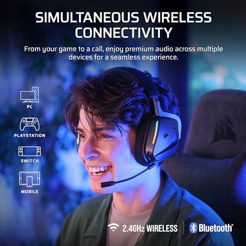 Headset gaming CORSAIR VOID V2 MAX Wireless, Dolby Atmos, pa tela, i zi