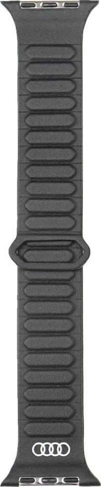 Rrip për Apple Watch Audi Logo, lëkurë sintetike, 44 45 46 49 mm, i zi