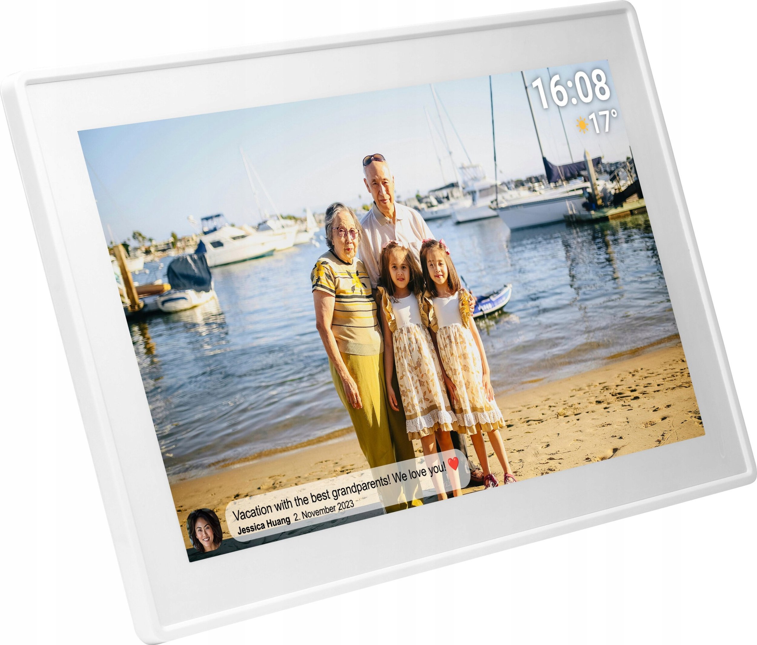 Kornizë dixhitale foto DENVER FRAMEO PFF-1515W, 15.6" Full HD, Wi‑Fi, e bardhë