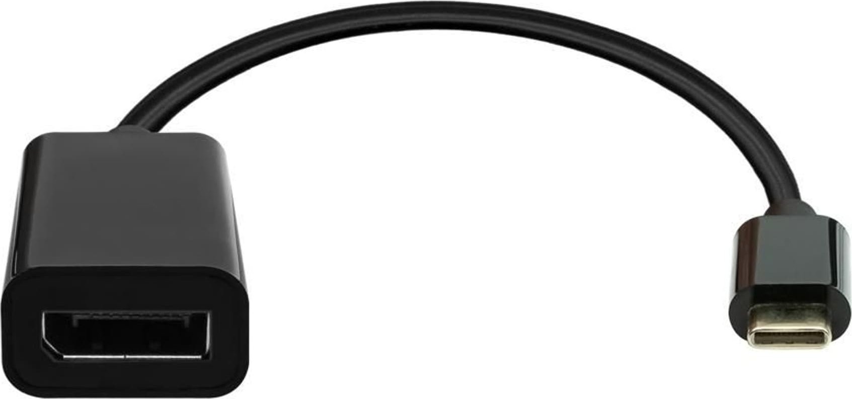 Adapter USB-C në DisplayPort ProXtend, video 4K, i zi