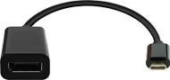 Adapter USB-C në DisplayPort ProXtend, video 4K, i zi
