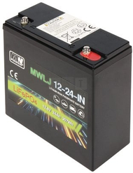Bateri LiFePO4 MW Power MWLJ, 12.8V, 24Ah, me Bluetooth