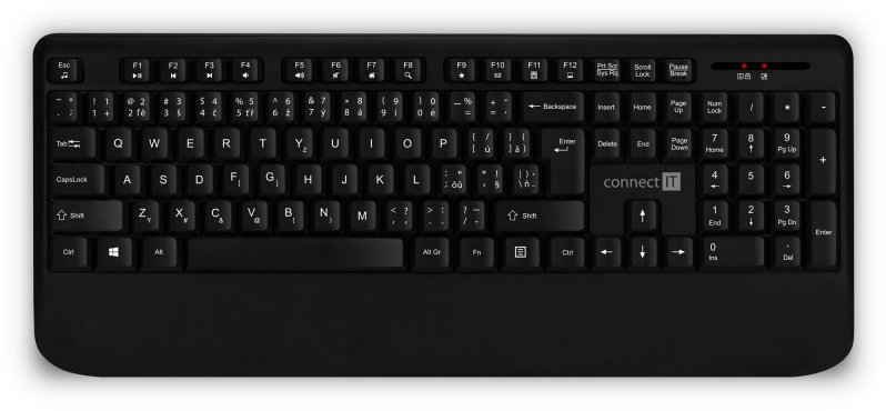 Set tastierë dhe maus CONNECT IT CKM-7800-CS, pa tela, 1200 DPI, i zi
