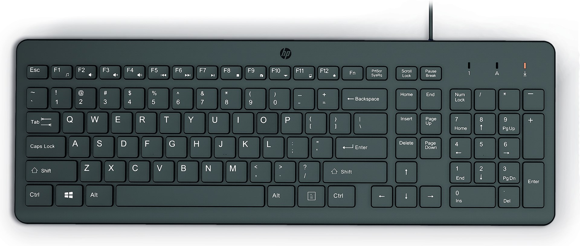 Tastierë HP 150, USB, QWERTY, e zezë
