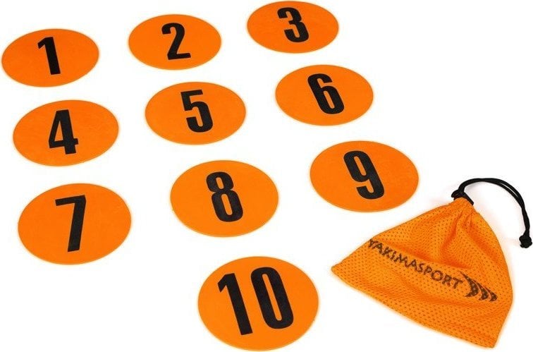 Shënues fushe Yakimasport 100326, set 10 copë, të numëruar 1-10, shumëngjyrëshe