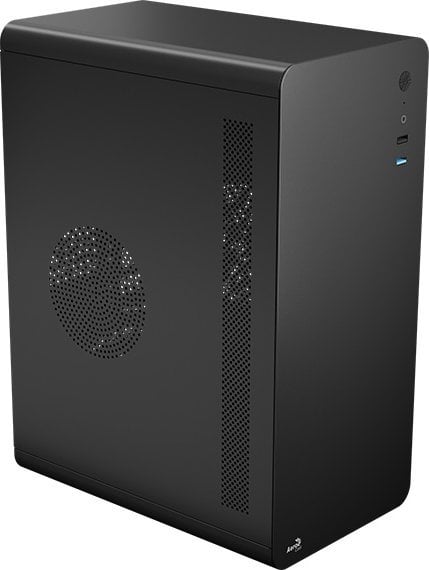 Kutia kompjuterike AeroCool CS-110 Mini Tower, Micro ATX, USB, e zezë