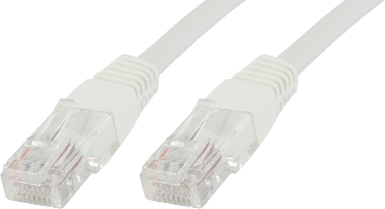 Kabllo rrjeti MicroConnect, RJ-45/RJ-45, CAT6, U/UTP, 0.4m, e bardhë