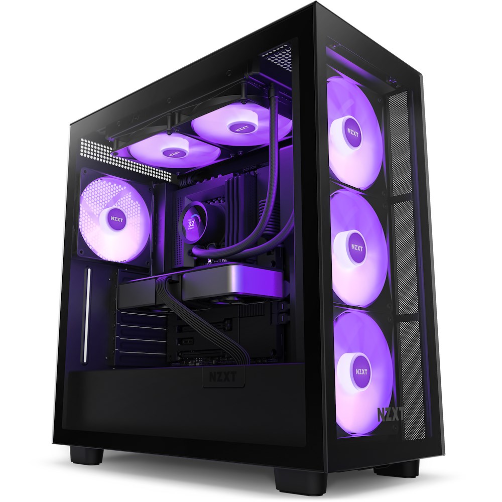 Ftohës me ujë NZXT Kraken 280 RGB, 280mm, LCD, i zi