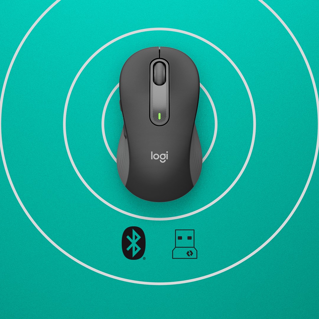 Maus Logitech Signature M650, wireless, 4000 DPI, i hirtë