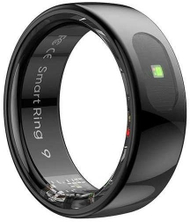 Unazë inteligjente Powerton Smart Ring Pro, matje stresi, monitorim gjumi, madhësia 7, e zezë