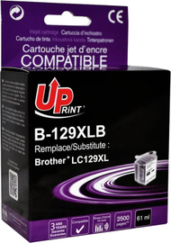 Kuti boje printeri UPrint B-129XLB LC-129XLBK, kompatibile me Brother, e zezë