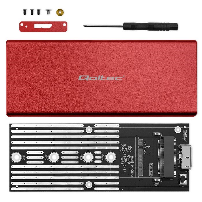 Adapter për hard disk QOLTEC 51831, USB, i zi