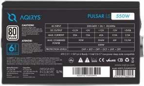 Furnizim energjie Pulsar LS, 550W, 80+ White, i zi