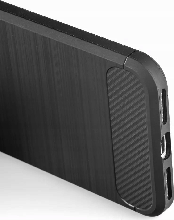 Kopertinë e fortë Motorola Moto G14, efekt karbon, anë antirrëshqitje, e zezë