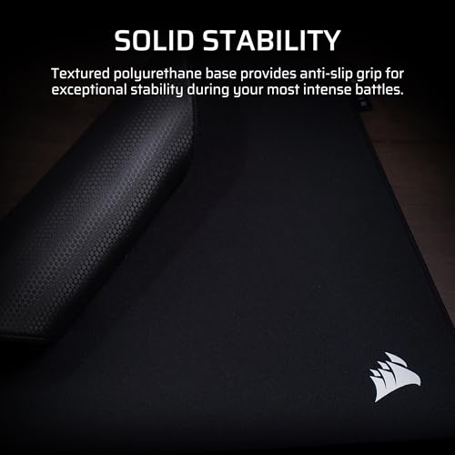 Mousepad gaming Corsair MM Pro Control Cloth Medium, 4mm, bazë antirrëshqitëse, i zi