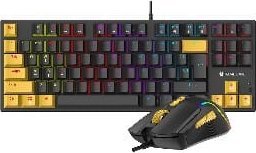 Set gaming Tracer Gamezone HORNET87, tastierë mekanike TKL, mi 7200 DPI, USB, i zi