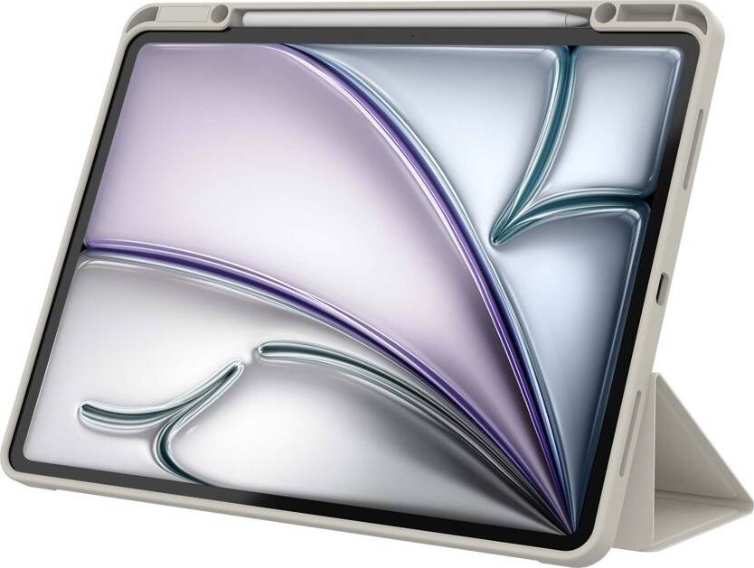 Заштитна фолио маска JCPal DuraPro за iPad Air 13\" M2 2024 M3 2025, со држач за Pencil, светло сива