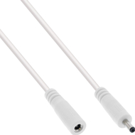 DC продолжен кабел InLine, 3.5x1.35mm, 0.5m, бел