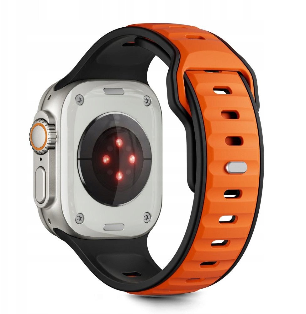 Rrip dore për Apple Watch TECH-PROTECT Iconband Line, 44 49mm, sportiv, zi portokalli