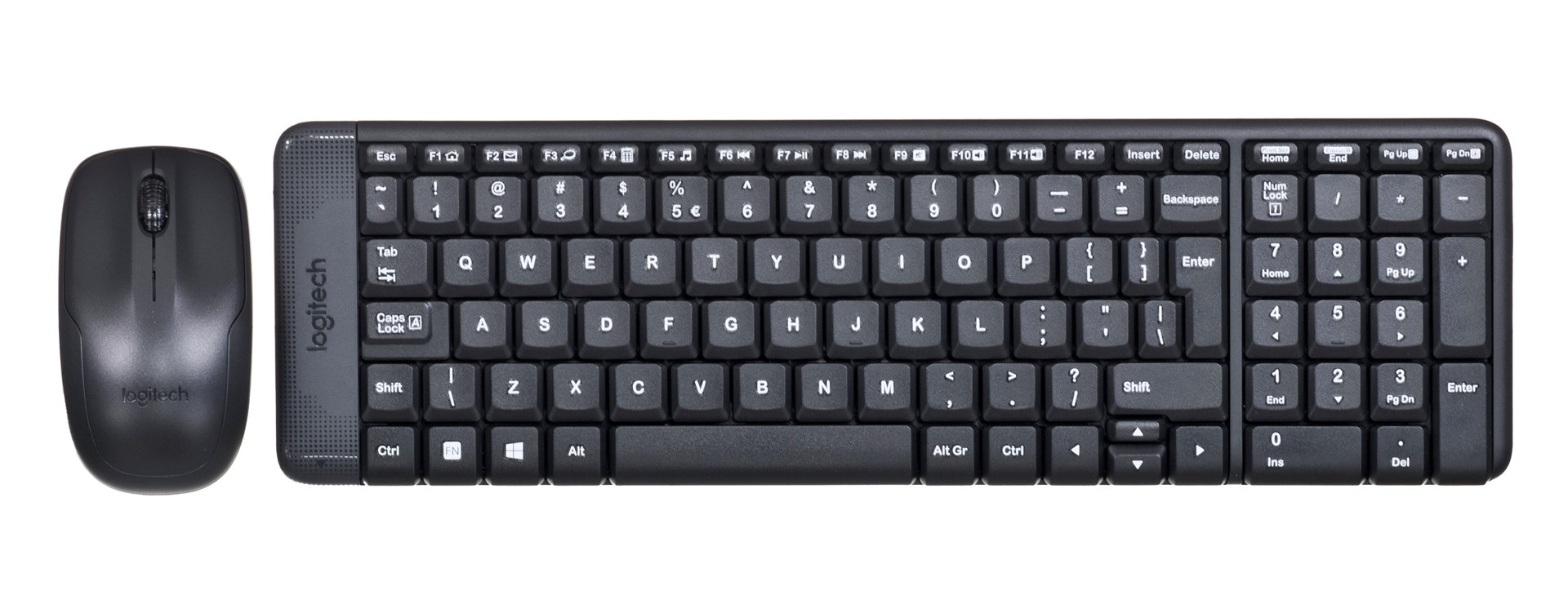 Set tastierë dhe maus Logitech MK220, Wireless, QWERTY, i zi
