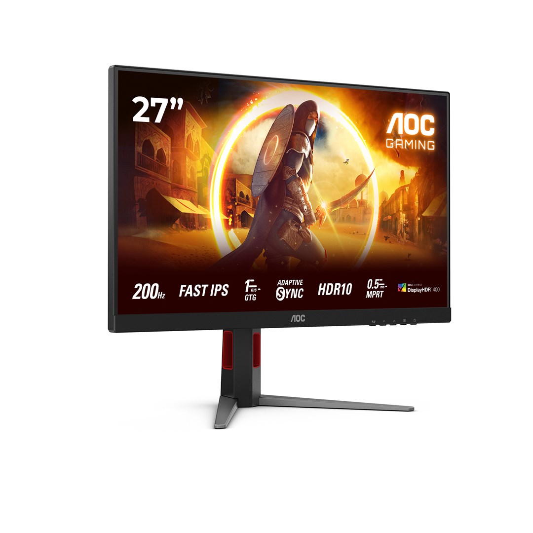 Monitor gaming AOC G4 27G4HA, 27", Full HD, LED, i zi me të kuqe