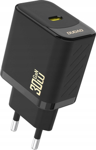 Полнач за ѕид Dudao A27PEU, 30W GaN, USB C, црн