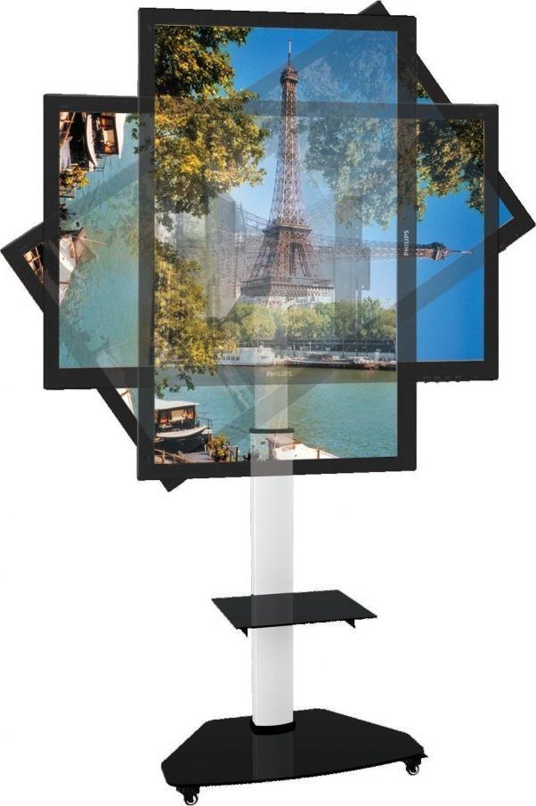 Karrocë TV Techly ICA-TR3WH, 37" 70", lartësi e rregullueshme, e bardhë