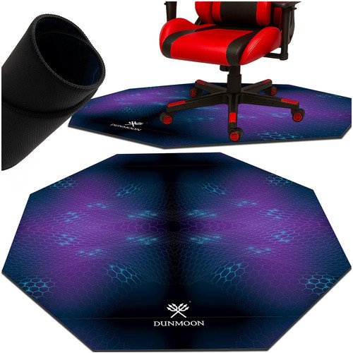 Tapet mbrojtës për karrige gaming Dunmoon 25955, 120 cm, tetëkëndor, i zi