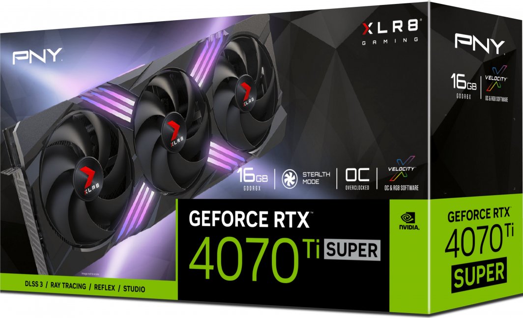 Kartelë grafike PNY GeForce RTX 4070 Ti SUPER XLR8 Gaming Verto Epic-X RGB OC 16GB GDDR6X