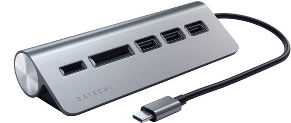USB Satechi HUB  Type-C, сив