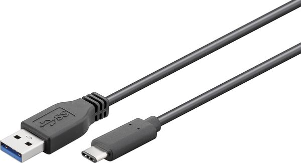 Kabllo USB Goobay 67999, USB A në USB C, 0.5 m, USB 3.0, i zi