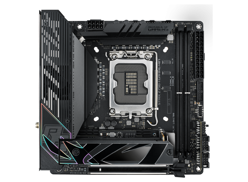 Pllakë amë ASUS ROG Strix Z790-I Gaming WiFi, Intel Z790, LGA 1700, mini ITX, e zezë