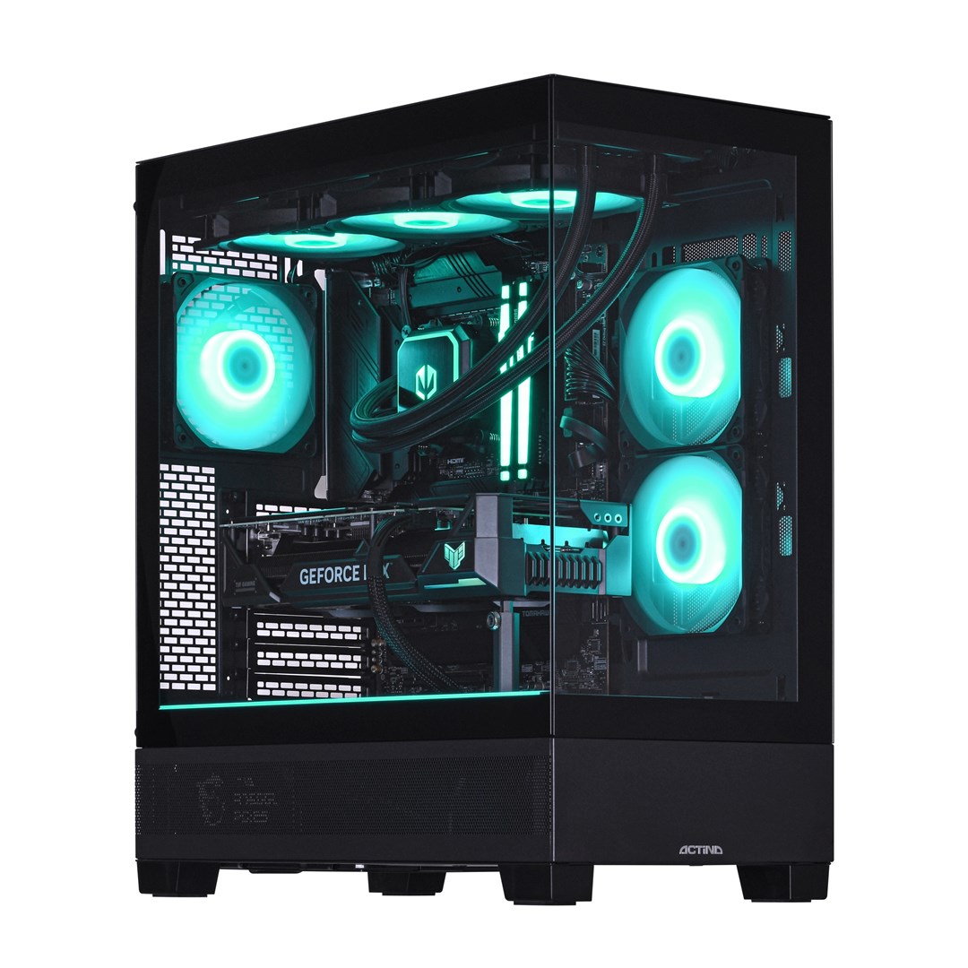 PC gaming Actina GameOn, AMD Ryzen 7 7800X3D, 32GB RAM, 1TB SSD, GeForce RTX 5070, i zi