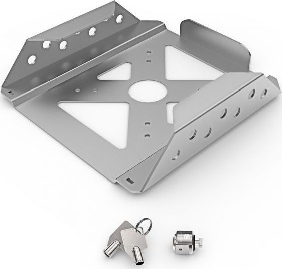Montues sigurie për Mac mini Compulocks, me bravë kablloje me çelës, VESA, argjendtë