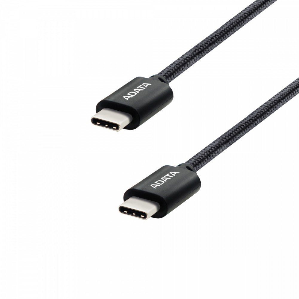 Kабел USB ADATA CACC-100PN-BK, USB-C во USB-C, 1m, 100W, црна