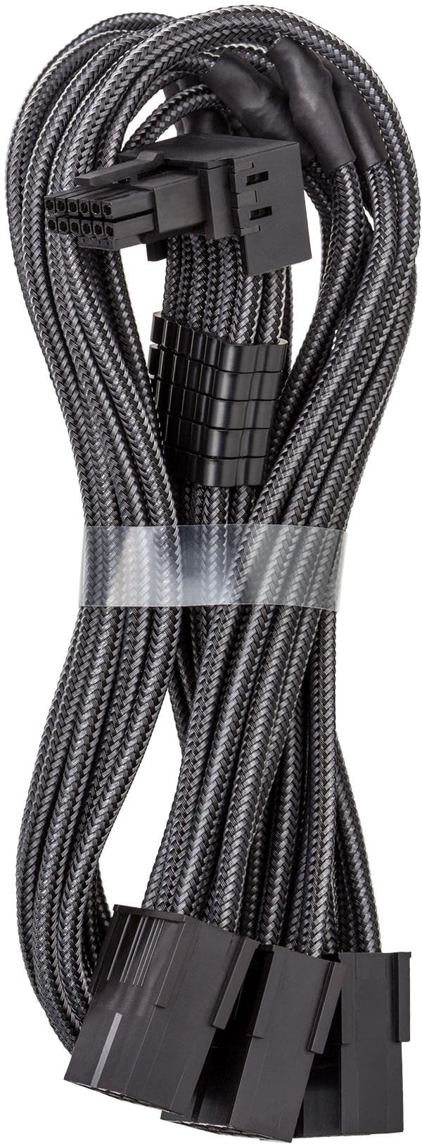 Kabllo zgjatëse GPU CableMod Pro ModMesh 90° 12V-2x6, 3x 8-pin PCIe, 45cm, karbon