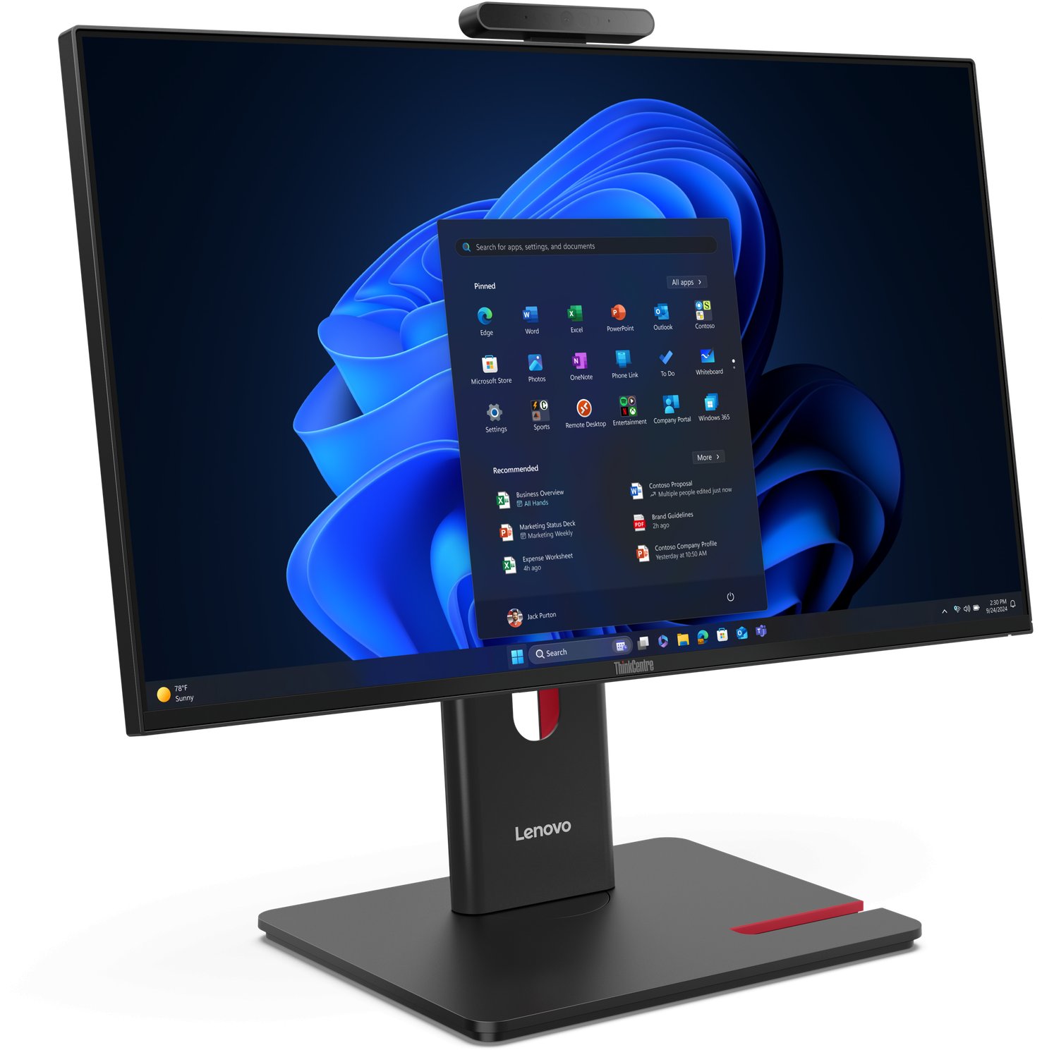Kompjuter All in One Lenovo ThinkCentre M70a G6, 23.8" FHD, Intel Core Ultra 5, 16GB RAM, 512GB SSD