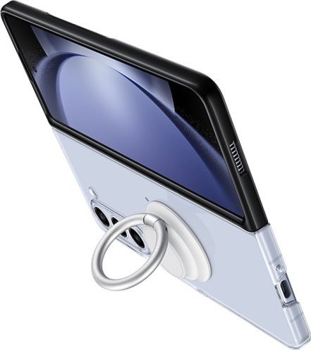 Futrollë Samsung Clear Gadget Case për Galaxy Z Fold5, me unazë qëndrimi, transparente